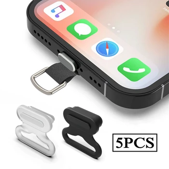 Telefonen Støv Stik Til IOS-Type-C Dustplug Opladning Port Protector Støvtæt Cover til Iphone Samsung Med Telefonen Lanyard Pakning 2022