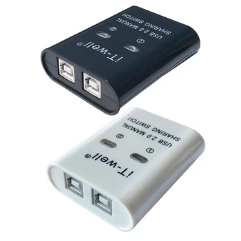 DEN USB-Printer, Deling Enhed, 2 i 1 Ud af Printeren Deling Enhed 2-Port Manuel KVM-Skifte Splitter Hub Converter