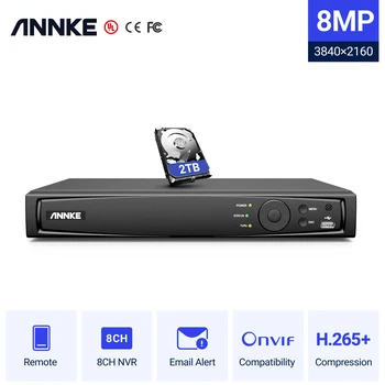 ANNKE 8CH 8MP POE NVR Network Video Recorder NVR For POE IP-Kamera P2P Cloud-Funktionen Plug And Play