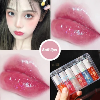 6 Farver Lip Gloss Sæt Fugtgivende Fugtig Mat Liquid Lipstick Langvarig Vandtæt Læbe Kosmetik
