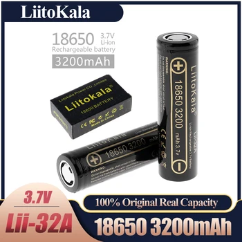LiitoKala Lii-32A 3,7 V 18650 3200mAh MH1 10A, Li-ion Genopladeligt Batteri 18650 e-CYKEL Batteri Elektriske afbalanceret
