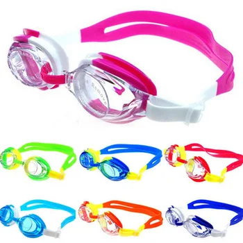 Farverige Justerbar børn Børn Vandtæt Silikone Anti Tåge UV-Skjold Svømning Briller, Beskyttelsesbriller Eyewear Briller med Box