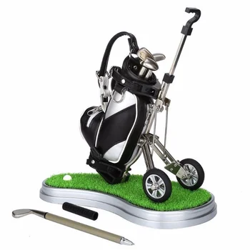 Mini Golf Pen Indehaveren til Desktop-Udsmykning Bag Golf Fødselsdag Kage Golf Gave til Golfspiller Kollega Fanatiske Fans Far 's Dag