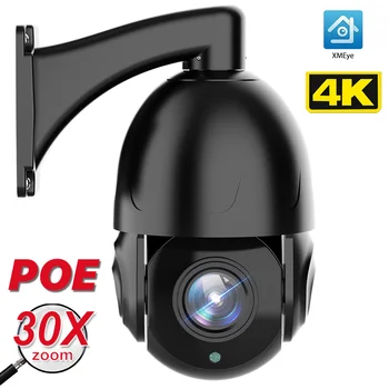 4K 8MP HD POE IP Kamera Udendørs 30X Optisk Zoom 5MP PTZ-Speed Dome Kamera AI Auto Tracking 2-Vejs Audio-Kamera IR-100m XMeye P2P