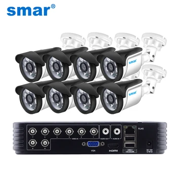 Smar 720P og 1080P AHD Kamera kit 8STK Udendørs CCTV Kamera System IR-Sikkerhed Kamera Video-overvågningssystem, der 8CH DVR Kits