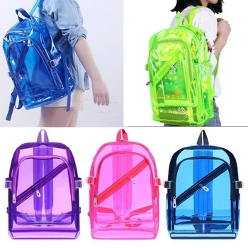 Mode Gennemsigtig Rygsæk Vandtæt PVC Klar Plast Daglige Mini-Teenager Piger Notebook Skole Taske