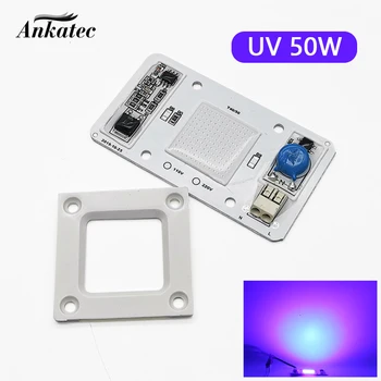 COB diode 50W 395nm Led-UV-Lampe Chip 110V 220V DOB AC Ultraviolet Kur metaldetektor Quartz Black Lys Bakteriedræbende Desinfektion