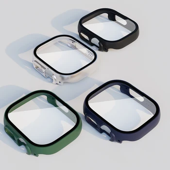 For Apple-Ur Ultra 49mm Tilfælde + Glas 2 i 1 Protector Hard Case Cover Skærmen Hærdet Glas Film Beskyttende Tilbehør