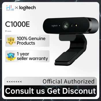 Original Logitech C1000e BRIO 4K Webcam til videokonference, Streaming Optagelse Kompatibel Web-Kamera Til Pc