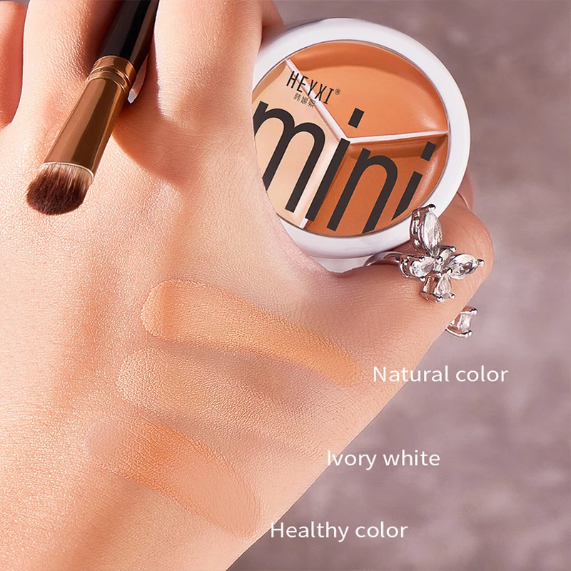 3-Farve Concealer Palet Creme Konsistens Dækker Acne Mærker Mørke Rande Multifunktion Ansigt Makeup Varig Lyse Ansigt Kosmetiske
