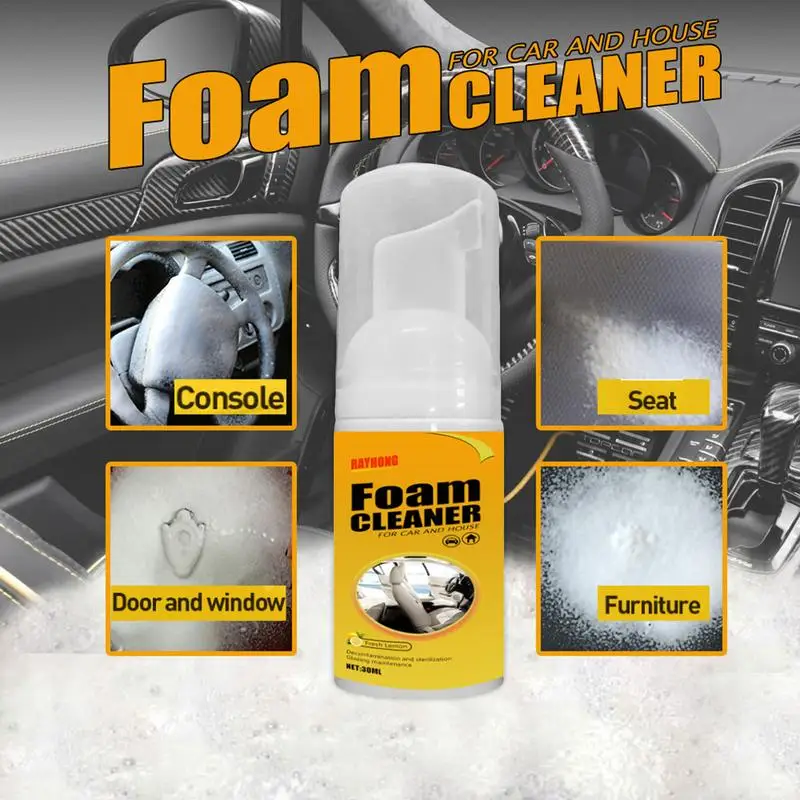 30/100/150/250ml Car Foam Cleaner Car Interior Læder Sæde Spray Foam Cleaner Multifunktionelle rengøringsskum