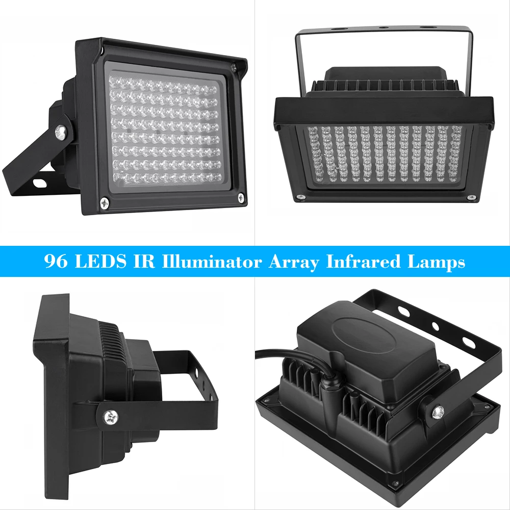 96 LED IR-Lyset Array Infrarøde Lamper Night Vision Udendørs Vandtæt CCTV Fyld Lys For CCTV Sikkerhed Kamera