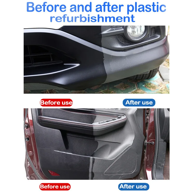 Bil Plast Renovator Belægning For Auto Plast Gummi Reparation Rene Genskabe Gloss Black Shine Segl Lyse Dæk Belægning