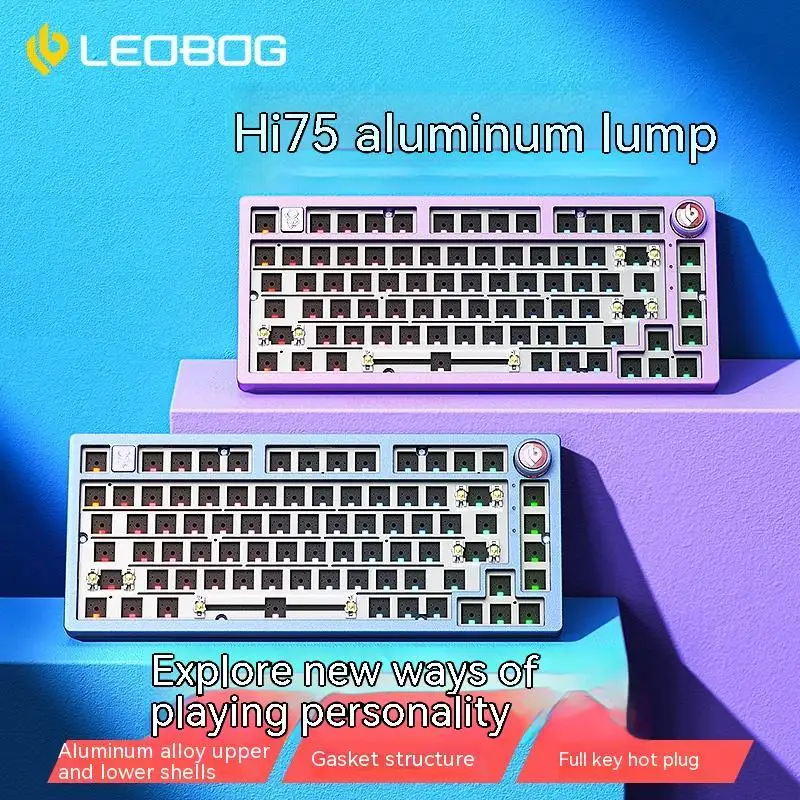 LEOBOG Hi75 Wirled Hot-swap Rgb Mekanisk Tastatur Kit Pakning Brugerdefinerede Tastatur Aluminium Krop Pc Gamer Laptop Tilbehør