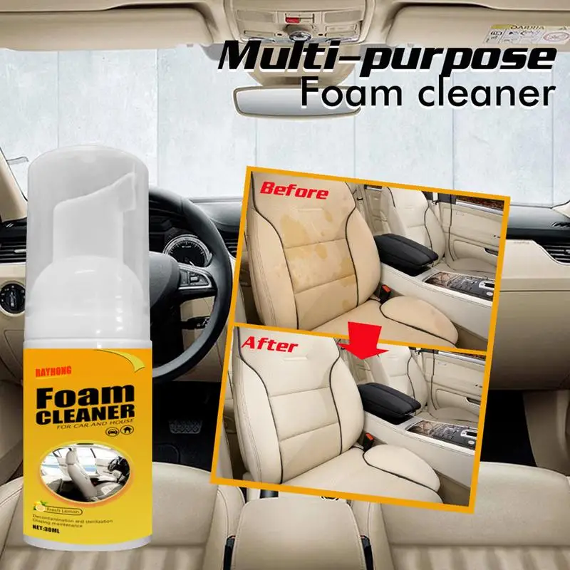 30/100/150/250ml Car Foam Cleaner Car Interior Læder Sæde Spray Foam Cleaner Multifunktionelle rengøringsskum