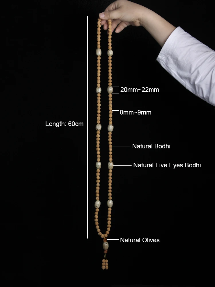 8~9mm Bodhi frø 108 perler, halskæde,japa mala 108 perler naturlige Bodhi halskæde,nye halskæde i,dropshiping