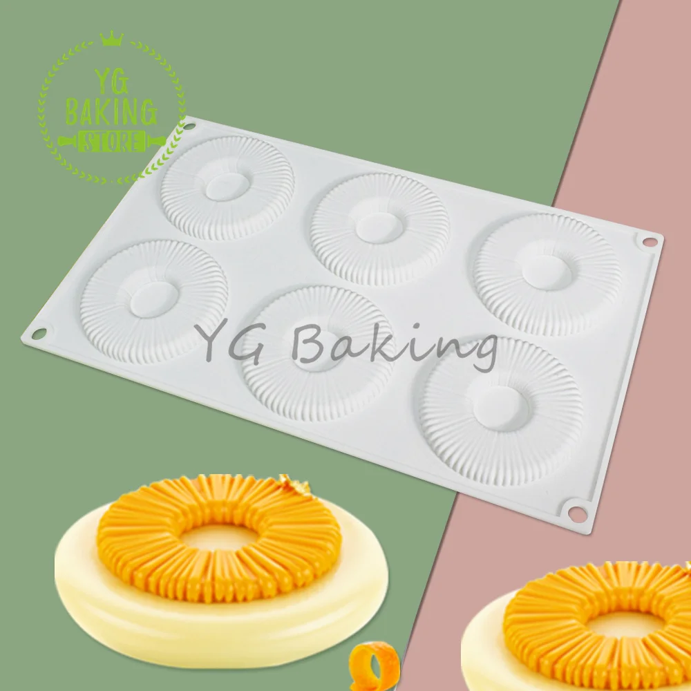 Dorica 3D-Coil Runde Donut Design Silikone Mousse Mould DIY Wienerbrød Dessert, Chokolade Skimmel Kage Udsmykning Værktøjer Køkken Bageforme
