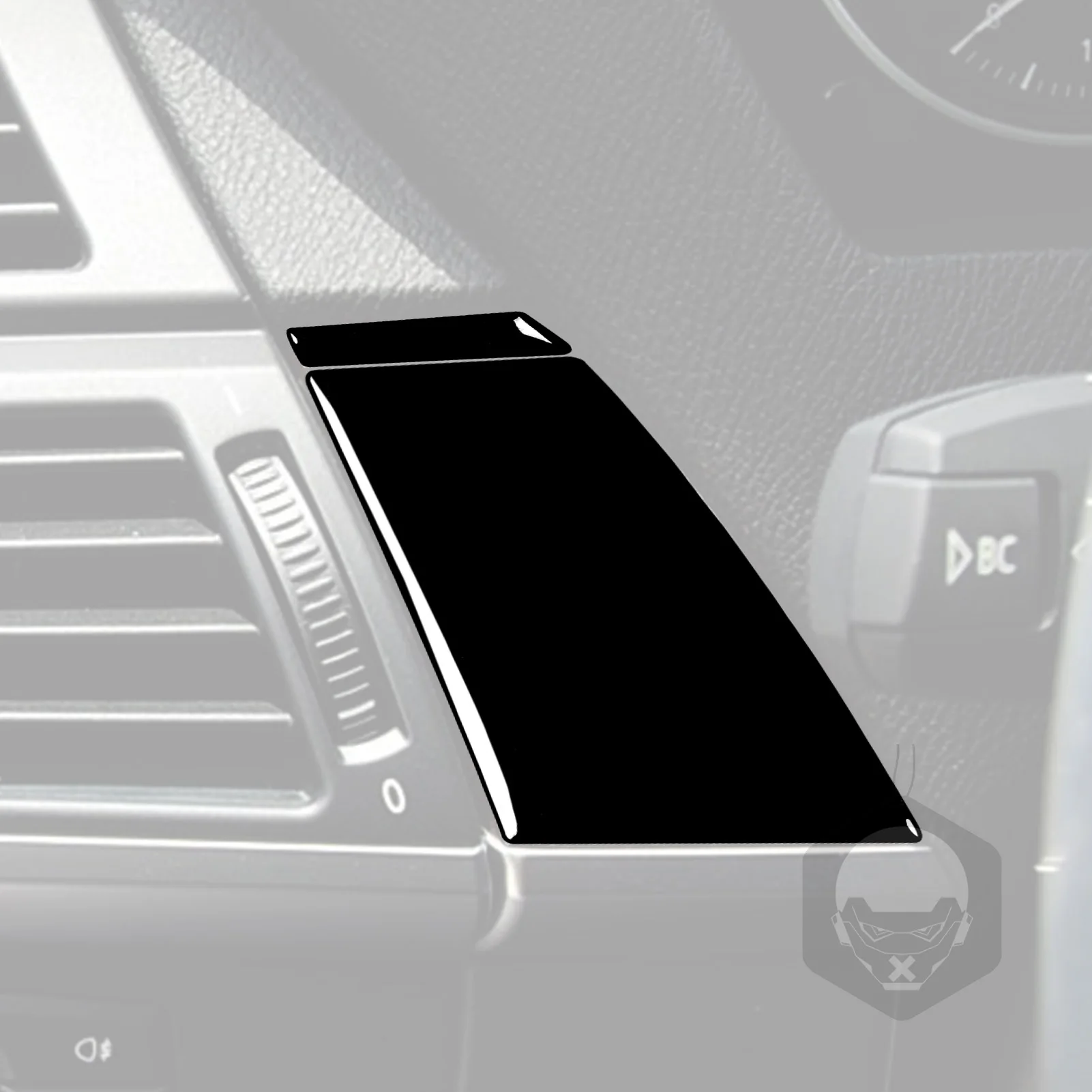 For BMW X5 E70 2006-2013 Klaver Sort Bil dørpladen Dekoration Strip Start-Stop-Kontakten Dækning Passer til Interiør Accessoriers Mærkat