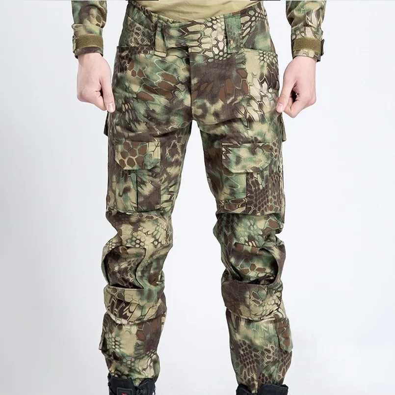 Offentlig Pro Militær Taktisk Camouflage Camping Vandreture Bukser Mand Hær Rip-Stop Sports Bukser Anti-pilling Bekæmpe Bukser