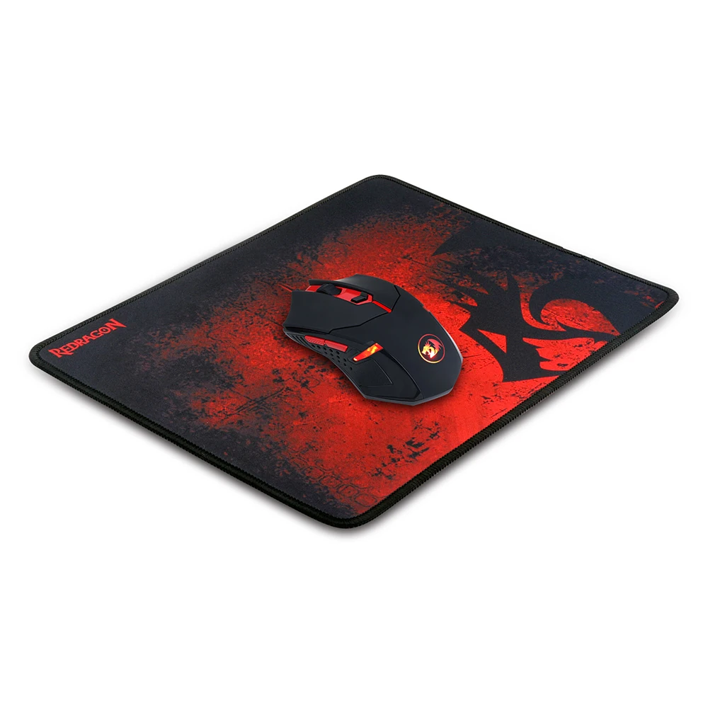Redragon M601-BA Gaming Mus og Størrelse Mouse Pad Combo , 3200 DPI Rød Led-Baggrundsbelyst USB-Kabelforbundne Mus Mus og Musemåtte Mat