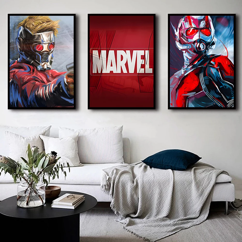 Marvel Film Avengers Lærred, Plakat, Iron Man, Captain America, Hulk Wall Art Prints Maleri Hjem Børne Værelse Dekoration Vægmalerier Gaver