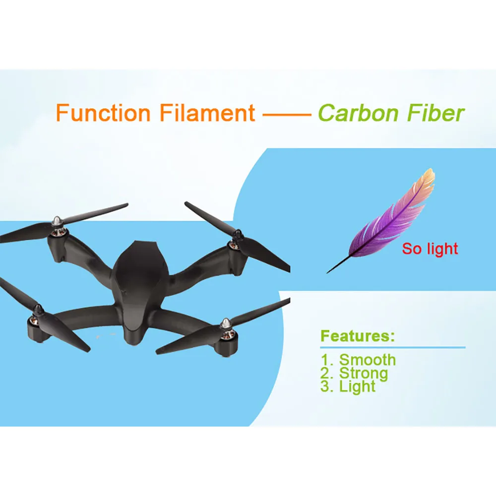 OPIER PLA PETG Carbon Fiber Filament: en 3D-Printer Plast 1.75 mm 1 kg 10m 100g Sort Nylon 3D-Print Materialer, Hurtig Forsendelse