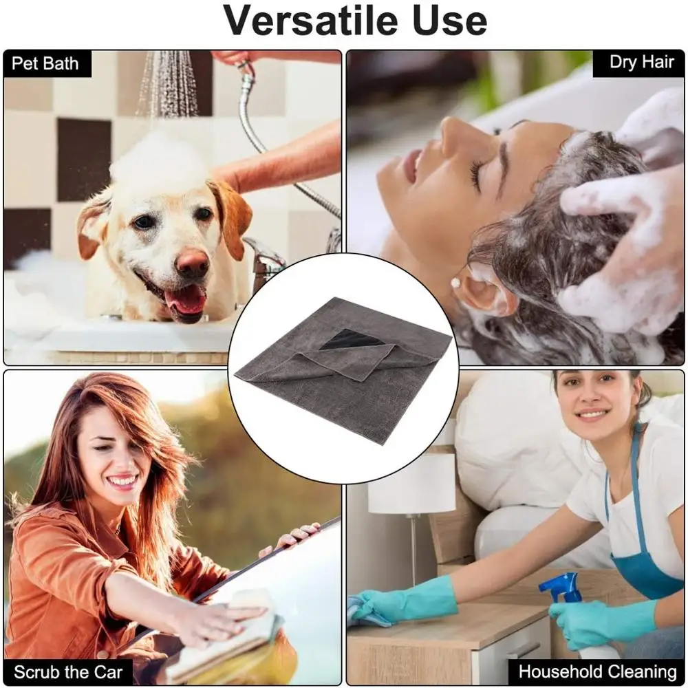 Pet Tørring Håndklæde Ultra-absorberende Dog badehåndklæde Microfiber 96*50cm Blødt Materiale i Microfiber Pote Print badehåndklæde