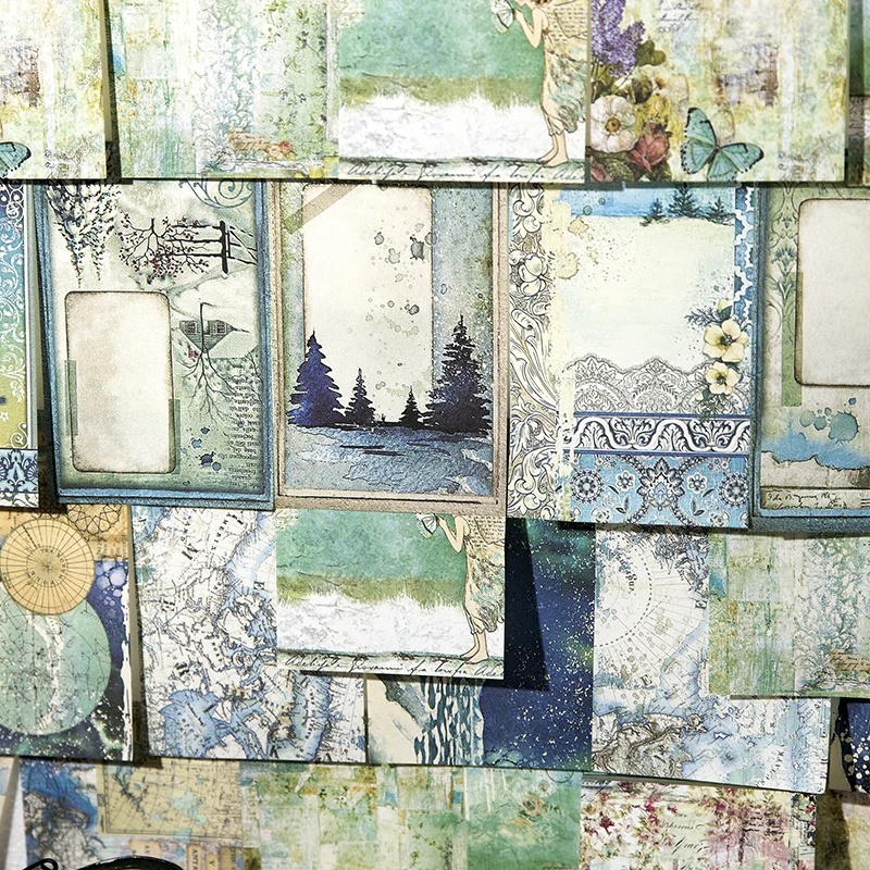 Shanbu 60Pcs/Pack Rose Manor, Serie Memo Pad Let Papir Retro Farverige Materiale Papir Deco Scrapbooking Collage DIY Dagbog af Papir