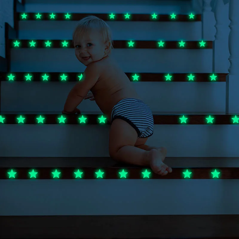 3D Lysende Stjerner, Prikker, Wall Stickers til Børn Værelses Hjem Dekoration Lysstofrør lyser I Mørke DIY Mærkat vægoverføringsbilleder