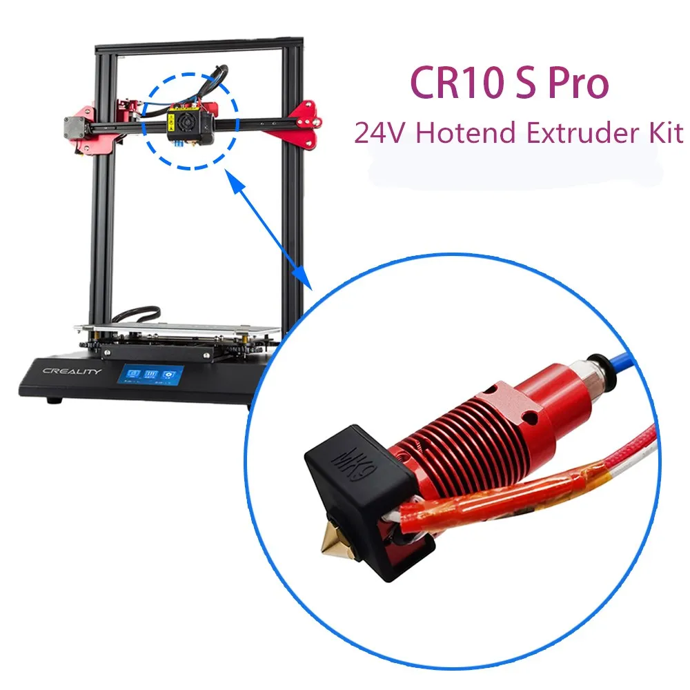 3D-Printer Dele, der er Samlet Ekstruder Hotend Kits Aluminium Varme Blok Bowden PTFE-Slange til 3D Ender 3 Ender 3 Pro CR-10 12V 24V