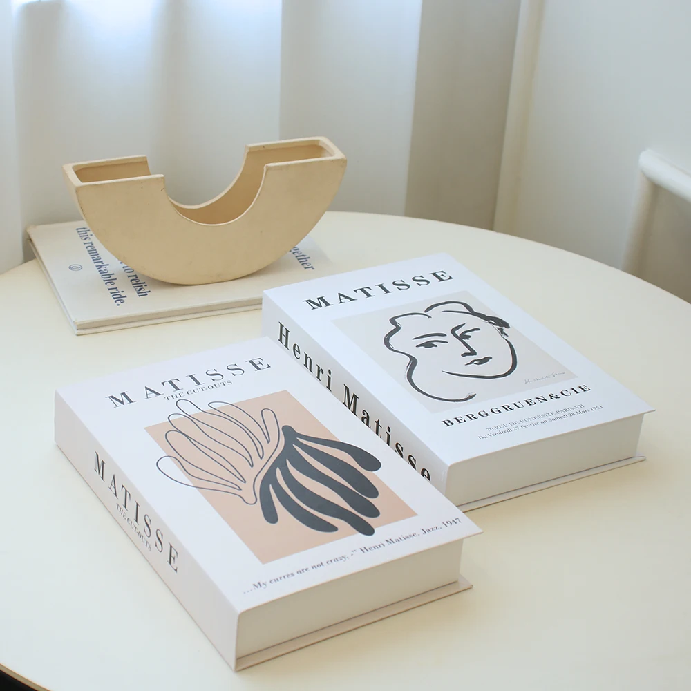 Luksus Coffee Table Bøger opbevaringsboks Moderne Falske Bøger til Dekoration i Hjemmet Indretning Ornamenter Stue Undersøgelse Blød Prop Book Box